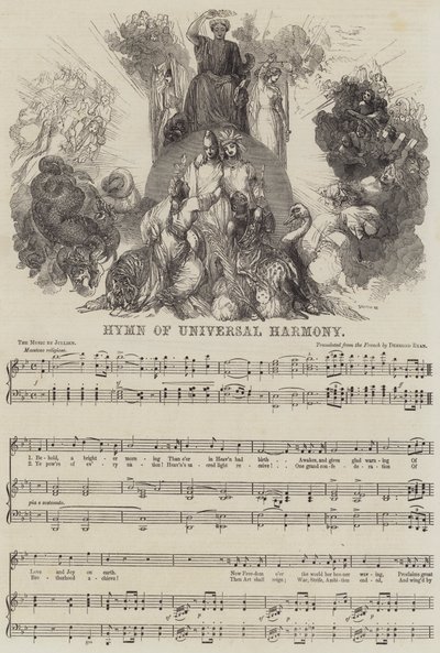 Hymn Uniwersalnej Harmonii (rycina) autorstwa English School