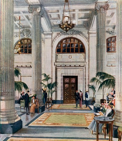 Hypostyle Hall w hotelu New Midland Adelphi, Liverpool autorstwa English School