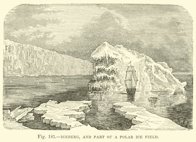 Góra lodowa i część pola lodowego polarnego autorstwa English School