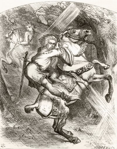 Ilustracja wg J. Tenniela do poematu „Ostrzeżenie bluźniercze”, z „Legendy Ingoldsby czyli Mirth and Marvels”, autorstwa Thomasa Ingoldsby, opublikowanej w 1865 r. autorstwa English School