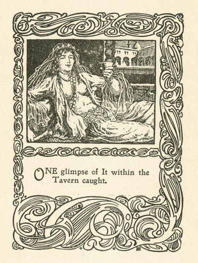 Ilustracja do Rubaiyata Omara Khayyama (litografia) autorstwa English School