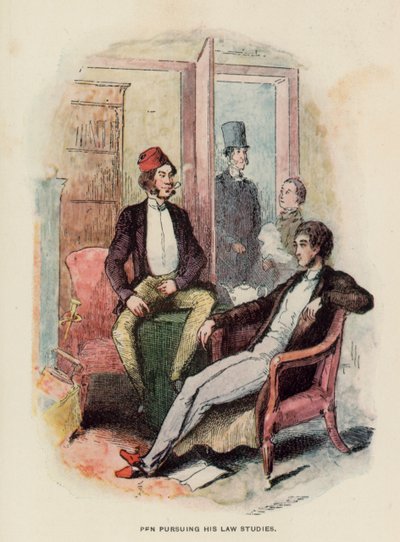 Ilustracja do Historii Pendennis autorstwa Thackeraya autorstwa English School