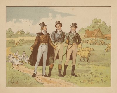 Ilustracja dla The Men of Ware, ok. 1880 r. (kolorowa litografia) autorstwa English School