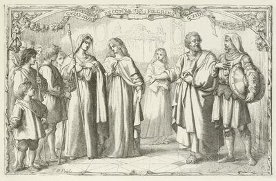 Ilustracja do The Pilgrims Progress autorstwa Johna Bunyan autorstwa English School