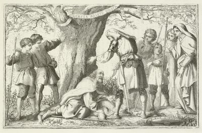 Ilustracja do The Pilgrims Progress autorstwa Johna Bunyan autorstwa English School
