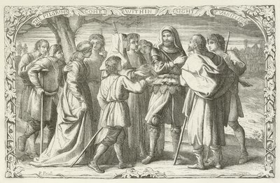 Ilustracja do The Pilgrims Progress autorstwa Johna Bunyan autorstwa English School