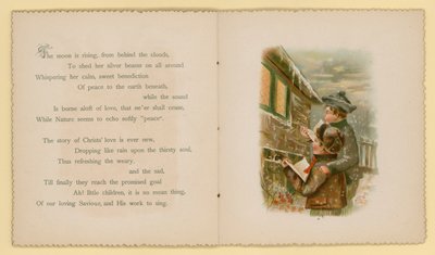Ilustracja dla Tidings Of Joy autorstwa Dory Ross (kolorowa litografia) autorstwa English School