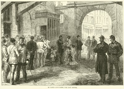 W Paryżu, omawianie ostatniego wypadu, grudzień 1870 r. autorstwa English School