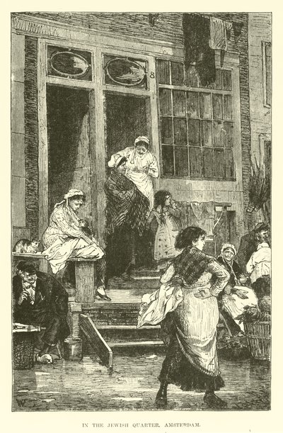 W dzielnicy żydowskiej Amsterdam autorstwa English School