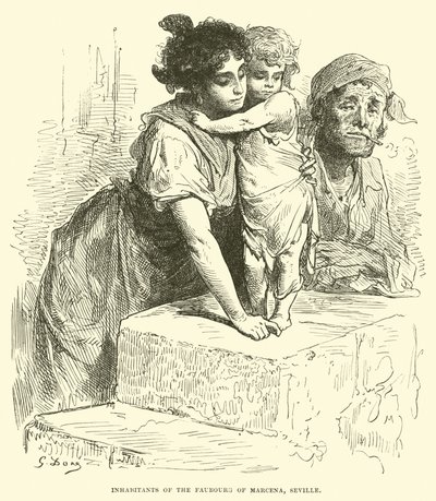 Mieszkańcy Faubourg Marcena, Sewilla autorstwa English School
