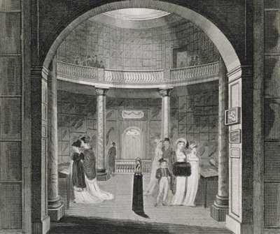 Widok wnętrza Muzeum Leverian, 1806 autorstwa English School