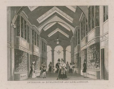Wnętrze Burlington Arcade autorstwa English School