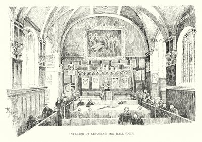 Wnętrze sali karczmy Lincolna, stare (lito) autorstwa English School