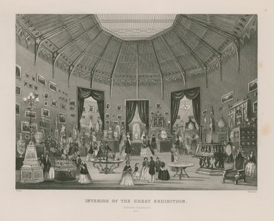 Wnętrze Wielkiej Wystawy, 1851, Oddział Zollverein autorstwa English School