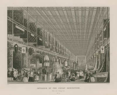Wnętrze Wielkiej Wystawy, 1851, zachodni kraniec skierowany na wschód autorstwa English School
