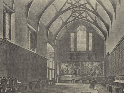 Wnętrze Sali, 1816 (wklęsłodruk) autorstwa English School