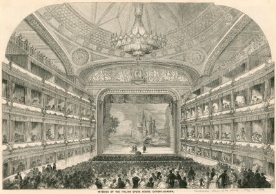 Wnętrze Opery Włoskiej, Covent Garden, Londyn autorstwa English School