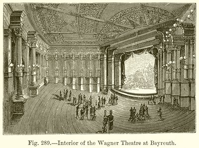 Wnętrze Teatru Wagnera w Bayreuth autorstwa English School