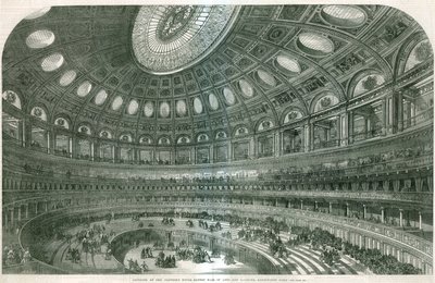 Wnętrze projektowanej Royal Albert Hall autorstwa English School