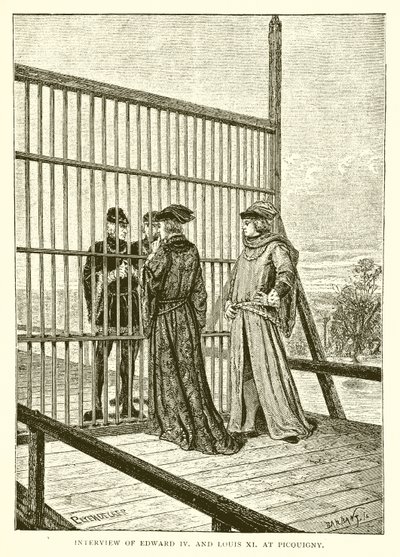 Wywiad z Edwardem IV i Ludwikiem XI w Picquigny autorstwa English School