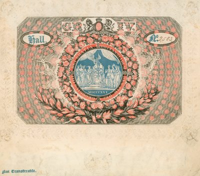 Zaproszenie na koronację Jerzego IV w 1821 r. autorstwa English School