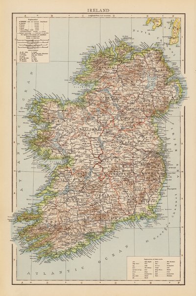 Irlandia (druk kolorowy) autorstwa English School
