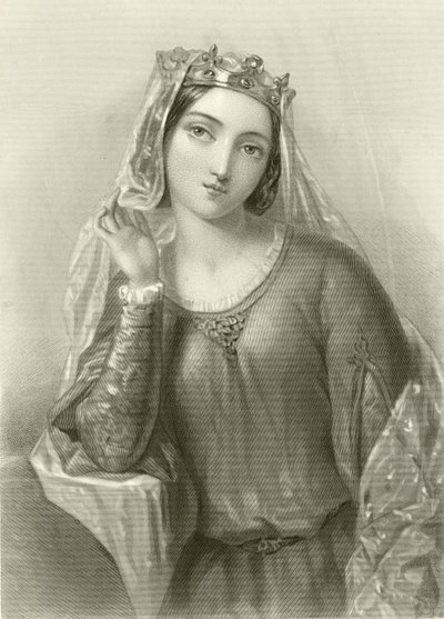 Izabela z Angouleme, królowa króla Jana autorstwa English School