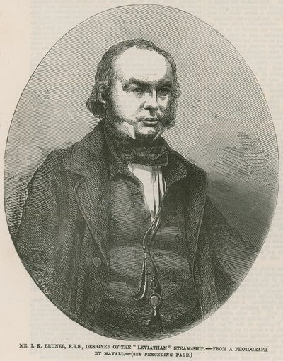 Isambard Kingdom Brunel, konstruktor parowca Lewiatan autorstwa English School
