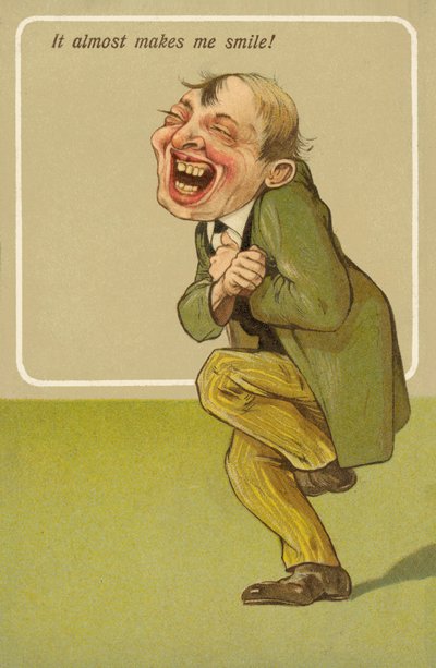 To prawie sprawia, że się uśmiecham! (chromolitho) autorstwa English School