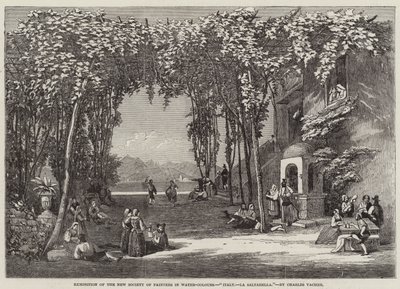 Włochy, La Saltarella (rycina) autorstwa English School
