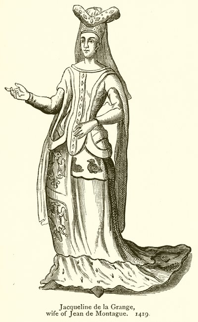 Jacqueline de la Grange, żona Jeana de Montague. 1419 autorstwa English School