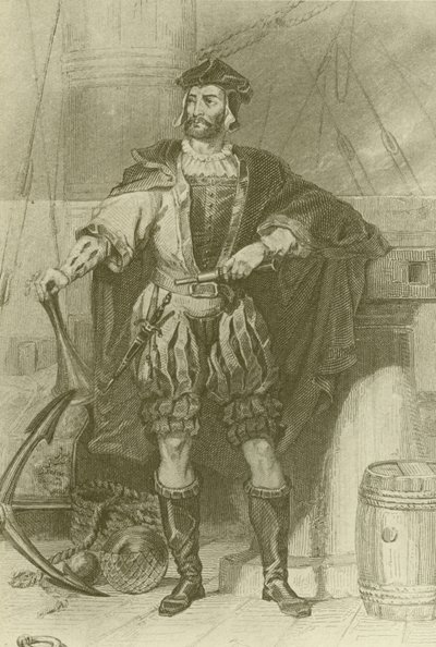 Jacques Cartier (1494-1557, francuski odkrywca) autorstwa English School