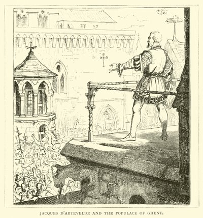Jacques dArtevelde i ludność Gandawy autorstwa English School
