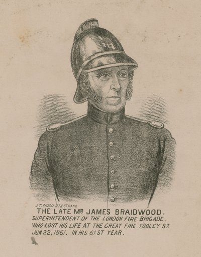 James Braidwood, nadinspektor londyńskiej straży pożarnej autorstwa English School