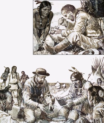 James Evans zaczął drukować Biblię dla odległego plemienia Indian autorstwa English School