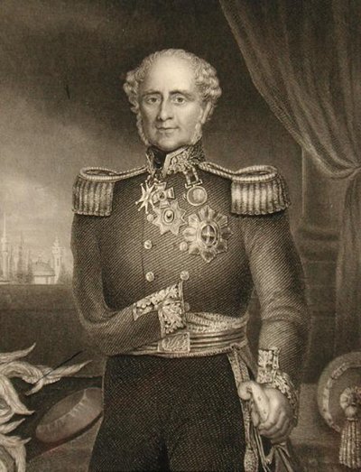 James Henry Somerset Fitzroy (1788-1855) 1. baron Raglan (grafika) autorstwa English School