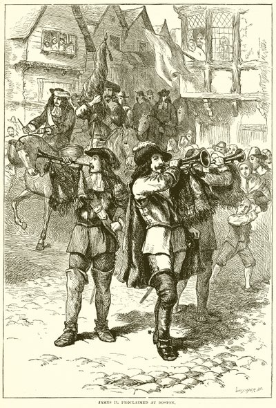 Jakuba II. ogłoszony w Bostonie autorstwa English School