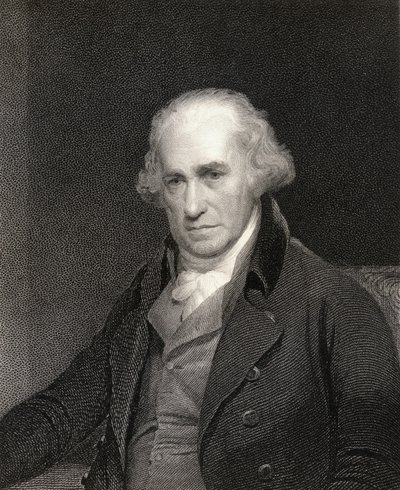 James Watt (1736-1819) z Galerii Portretów, opublikowany w 1833 autorstwa English School