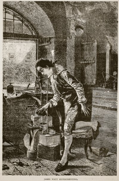 James Watt eksperymentuje autorstwa English School