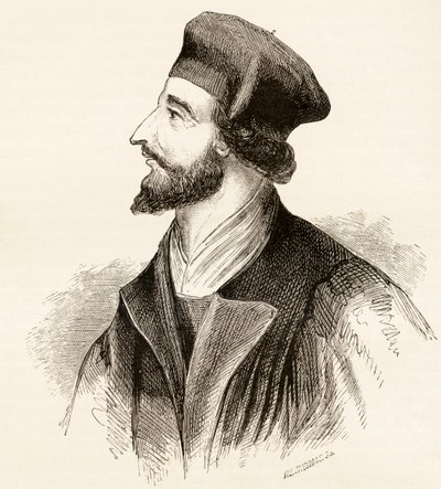 Jan Hus, ok.1865 autorstwa English School
