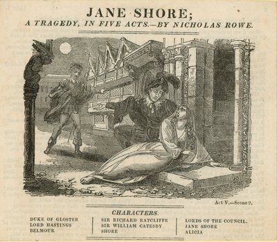 Jane Shore, tragedia w pięciu aktach. autorstwa English School