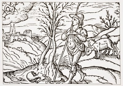 Styczeń, z Spensers The Shepherd Calendar, 1579 autorstwa English School