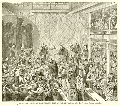 Teatr japoński — przed kurtyną autorstwa English School