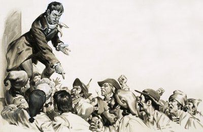 Jean Paul Marat wzbudził nienawiść w sercach paryskiego tłumu autorstwa English School