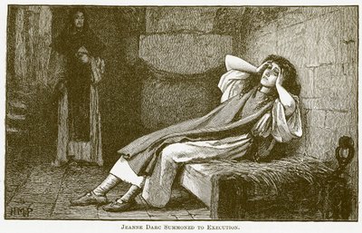 Jeanne Darc wezwana na egzekucję (rycina) autorstwa English School