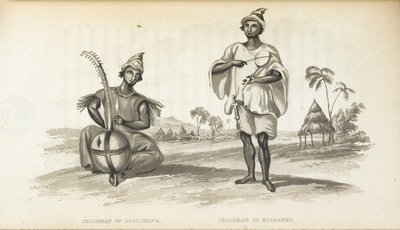 Jellemen z Solimany. The Musicians of West Africa, Alexander Gordon Laing, wyd. 1825 (członkowie) autorstwa English School