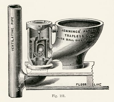 Jennings Trapless Valve Szafa, 1870 autorstwa English School