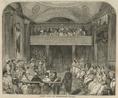 Jenny Lind w Pałacu Buckingham autorstwa English School