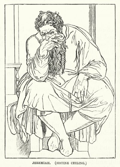 Jeremiasz, Sufit Sykstyński (rycina) autorstwa English School