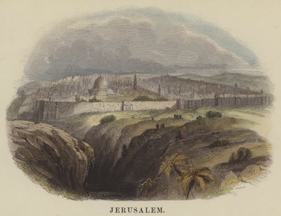Jerozolima (kolorowy grawerunek) autorstwa English School